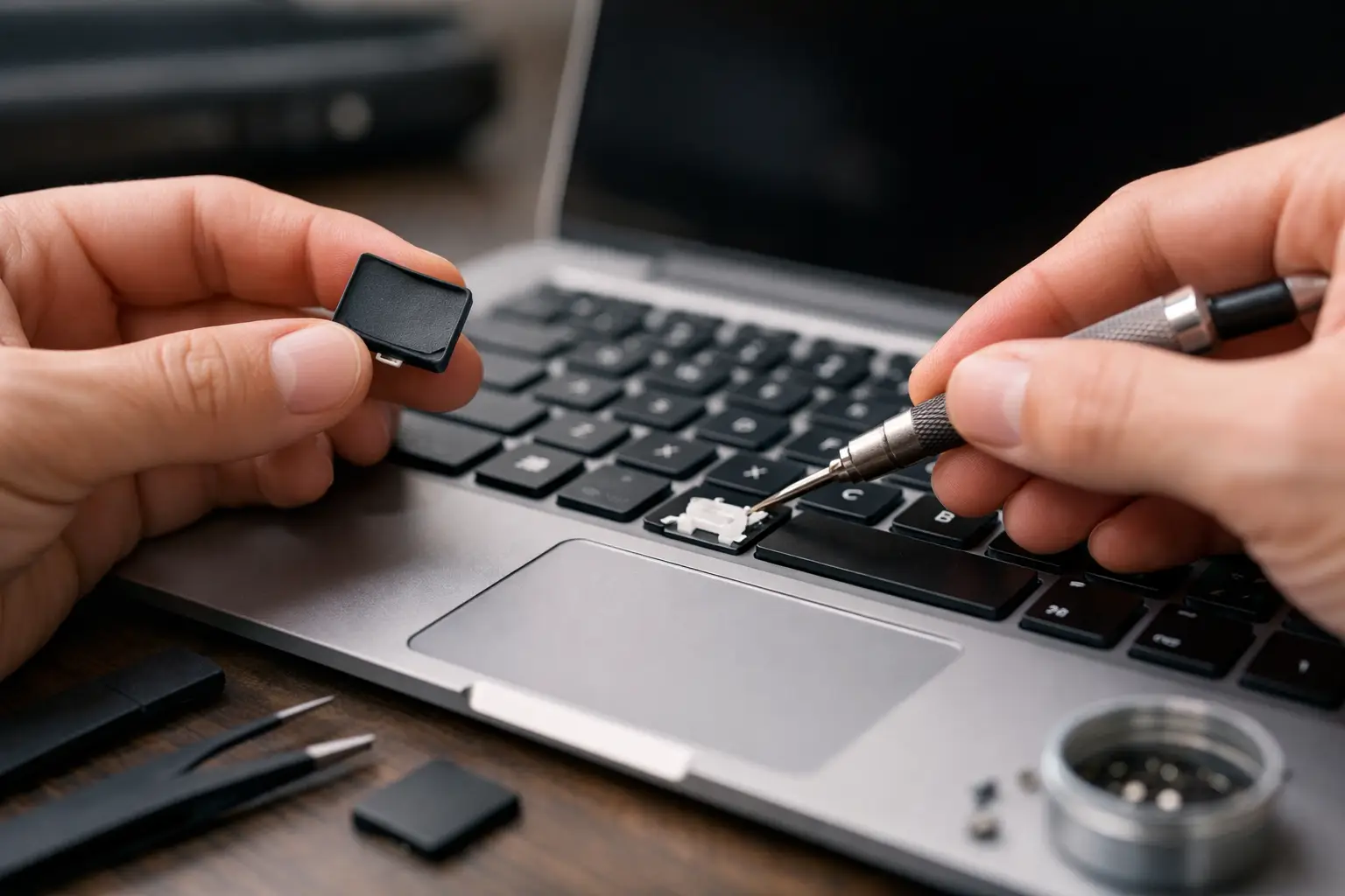 Cómo reparar teclado de portátil sin errores