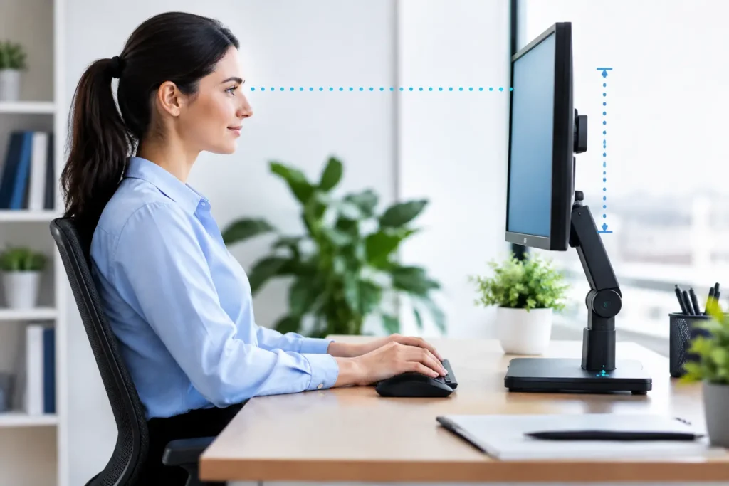 Soporte de monitor: regular altura y evitar lesiones